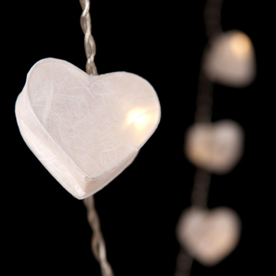 Radiant Hearts - 20 Lamps<br />White